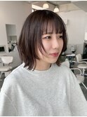 あき/ブラウン/レイヤーボブ