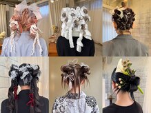 ヘアセット、アレンジが得意◎結婚式、入学式、卒業式、成人式など、早朝予約◎着付け◎
