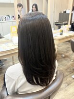 アルターリール(aL ter Rire)&nbsp;くびれヘア/アプリコットオレンジ/ハイライトカラー/杉田花乃