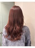 くすみピンクエアリーロング