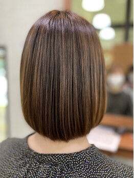 アンベリィ(In bellir)の写真/水素の力で縮毛矯正のダメージを大幅軽減♪1本1本にハリと弾力を与え、憧れのさらツヤ美髪を叶えてくれる◎