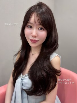 ボタン シブヤ(VOTAN SHIBUYA) マロンブラウン/韓国ヘア/渋谷/レイヤー/顔まわり