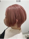 【下田】ピンクベージュショートボブ