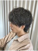 MEN’S HAIR/サーフカール/刈り上げセンターパート/伊勢崎