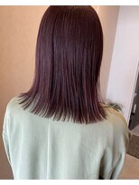 ロッカヘアエジェ(ROCCA hair eje.)&nbsp;チェリーブラウン切りっぱなしボブ
