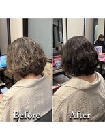 ヘアカラー専門店カラープラス石和店&nbsp;40代50代60代/BeforeAfter/白髪染め/おしゃれ染め