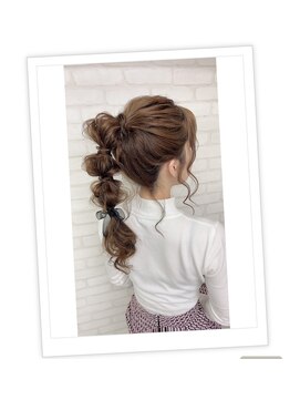 フラワー(FLOWER) 【FLOWER】ポニーテールアレンジ