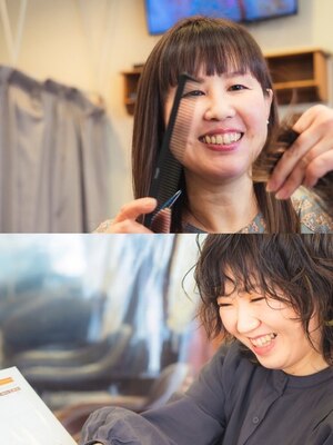 明るく親しみやすい女性スタッフが、髪のお悩みから理想のデザインまで親身に対応します！
