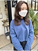 【松本咲花】ロングウルフレイヤーカット チョコレートベージュ