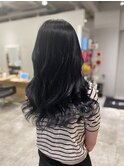 ブリーチありブルーブラック