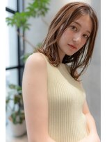 オースティン 登戸向ケ丘遊園(AUSTIN)&nbsp;大人かわいい前髪セシルカットココアブラウンフリンジウェーブ