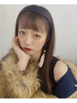 エトネ ヘアーサロン 仙台駅前(eTONe hair salon) こっくりブラウンカラー×ストレートヘア