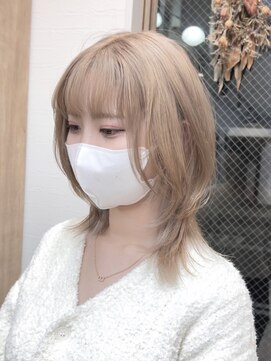 リベストバイジェービー 稲毛(li best. byjb) ミルクベージュ/ボブウルフ/ブリーチ/ハイトーン[稲毛/稲毛駅]