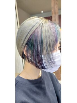 アース 菊名店(HAIR&MAKE EARTH) 派手髪ショートボブ