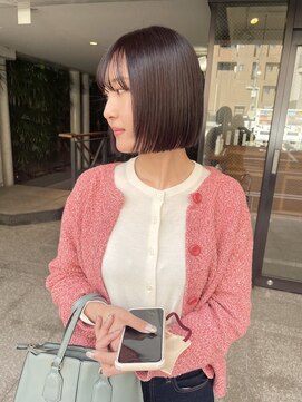 リタ(LITA) 【LITA】ぷつっとボブ×ダークピンク　◇奥村