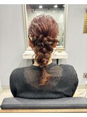【代官山　美容室】結婚式ヘアセット　編みおろし