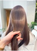 ラベンダーベージュ 艶髪