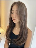 ハイライトカラーグレージュベージュケアブリーチダブルカラー