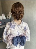 浴衣との相性抜群♪こなれシニヨン