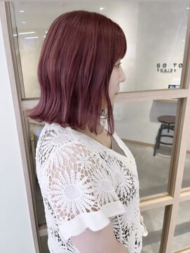 ゴウトゥデイ 名古屋店(GO TODAY) 柔らかピンクベージュ/外ハネボブ