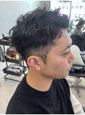 横浜スパイキーショートビジネスショートハイトーンフェード30代
