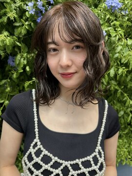 メゾンアクア 表参道(Maison ACQUA) ＋ウェーブミディアム似合わせカットミディアムパーマボブパーマ