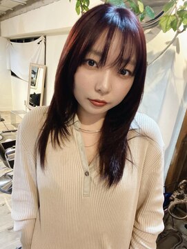 ボコカ(bococa) 【macana指名】暖色 ワインレッド レイヤーカット