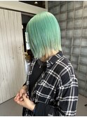 ペールミント/ハイトーンボブ/個性
