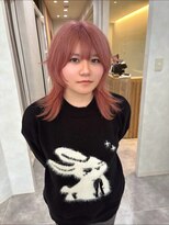 ジル(JiLL.)&nbsp;ピンクカラーミディアムウルフ【広島/本通】