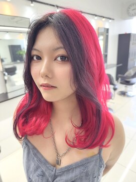 ユニークノベル 中央林間(unique novel) ビビッドチェリー×ブラックで魅せる強めガール