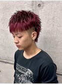 スパイキーショートベリーショート短髪アップバングフェード
