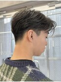 メンズセンターパート