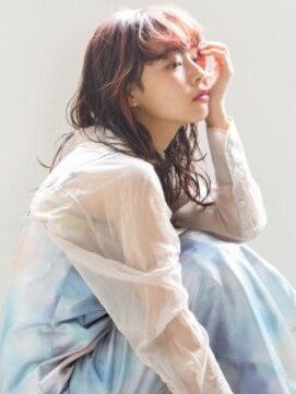 透け感シアーピンクボブ【城野駅】