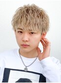 ダブルカラー/ブリーチ/ミルクティー/ヘアカラー/men's