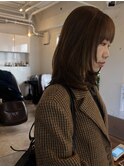 ミディアムレイヤー/似合わせカット/透明感カラー