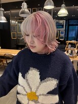サラビューティーサイト 志免店(SARA Beauty Sight)&nbsp;【ホワイトベージュ×ピンク】デザインカラー