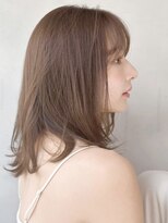 アグノス 青山(Agnos)&nbsp;艶感ピンクベージュこなれヘアアンブレラカラー#529g0416