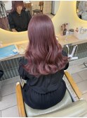 ピンクラベンダー　ハイトーン　ケアブリーチ　ロング　横浜★