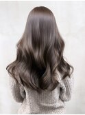 ロンググレージュ韓国ヘアオリーブベージュ_ba584543