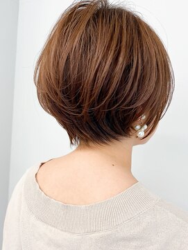 エルプラスヘアー 平尾店(L+hair) 30代40代ショートカットブラウンカラーブリーチなし