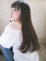 ルティア(Lutia)&nbsp;さらつやロング シースルーバング グレージュ