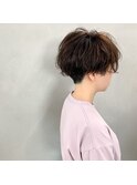 #刈り上げマッシュショート×ゆるパーマ