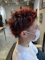 【MITSU】ストロベリーレッド×ツーブロック×刈り上げショート