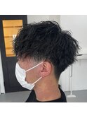 黒髪ツイストパーマ