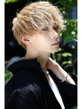 リップスヘアー 銀座(LIPPS hair) ハイトーン無造作マッシュ