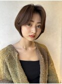 ウザバングショート/ショートボブ/丸みショート/ショート