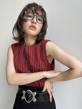 サラビューティーサイト 志免店(SARA Beauty Sight) 【志免】艶ブラウンカラーのミディアムウルフ/山之内☆