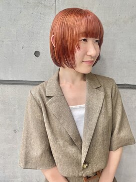 クリアーオブヘアー 栄南店(CLEAR of hair) オレンジ×ボブ/RIHO