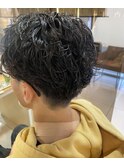 波巻きパーマ