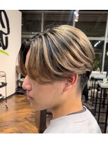 スキル(SKILL)&nbsp;【SKILL】ツーブロック刈り上げショートメンズパーマハイライト